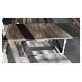 Rolling table with granite top 54” x 22”