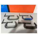 (4) C-clamps: Hargrave 408 8 1/4", Hargrave 406 6", Talaria 1264 8"