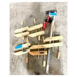 Rockler Wood hand screw clamps, Tool Shop Wood hand screw clamps, Bessey F-style clamps