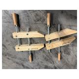 Rockler Wood hand screw clamps, Tool Shop Wood hand screw clamps, Bessey F-style clamps