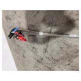 Rockler Wood hand screw clamps, Tool Shop Wood hand screw clamps, Bessey F-style clamps