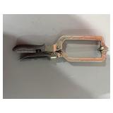 Bessey F-style clamps, Mitre Gauge, RZX rivet nut tool, grout floats, mortar trowel, Kreg clamp, Milwaukee clamp