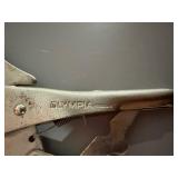 Bessey F-style clamps, Mitre Gauge, RZX rivet nut tool, grout floats, mortar trowel, Kreg clamp, Milwaukee clamp