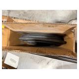 Pallet:metal shelves, copper adapters, steel wire, leveling feet, springs, hydraulic hose, oil catcher, tool box, 1/2" ball valve