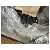 Pallet:metal shelves, copper adapters, steel wire, leveling feet, springs, hydraulic hose, oil catcher, tool box, 1/2" ball valve