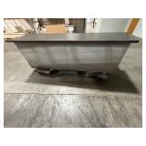 Side--by-side horizontal 2-drawer Filing cabinet under a one piece countertop L 7’ x H 28” x D 23 ½”