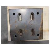 Flat bar braces, leaf springs, steel L-shaped brackets, steel slotted plates