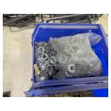 Industrial rail with heavy-duty clips, corner brackets, screws, hex couplers, and more