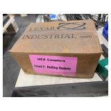 Industrial rail with heavy-duty clips, corner brackets, screws, hex couplers, and more