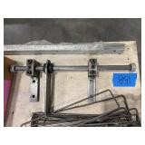 Industrial rail with heavy-duty clips, corner brackets, screws, hex couplers, and more