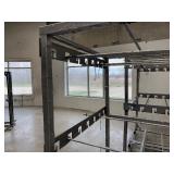 (2) Paint/Powder hanging racks. Both measure 55"L x 65" D x 82"