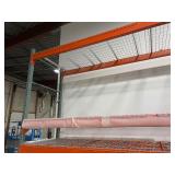 Pallet racking with glass doors on the lowest level.  Measures 273" L x 48" D x 166" H