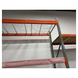 Pallet racking with glass doors on the lowest level.  Measures 273" L x 48" D x 166" H