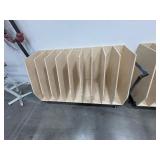 Rolling cart with wood dividers L 75” x H 42” x D 30”