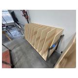 Rolling cart with wood dividers L 75” x H 42” x D 30”