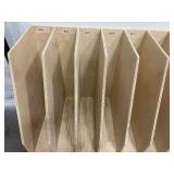 Rolling cart with wood dividers L 75” x H 42” x D 30”