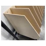 Rolling cart with wood dividers L 75” x H 42” x D 30”