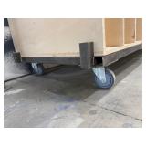 Rolling cart with wood dividers L 75” x H 42” x D 30”