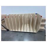 Rolling cart with wood dividers L 75” x H 42” x D 30”