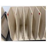 Rolling cart with wood dividers L 75” x H 42” x D 30”