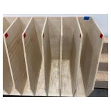 Rolling cart with wood dividers L 75” x H 42” x D 30”