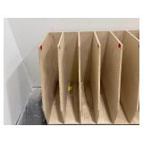 Rolling cart with wood dividers L 75” x H 42” x D 30”