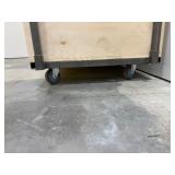 Rolling cart with wood dividers L 75” x H 42” x D 30”