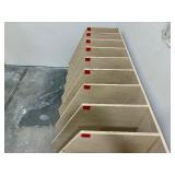 Rolling cart with wood dividers L 75” x H 42” x D 30”