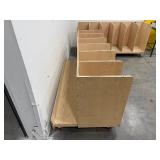 Rolling cart with wood dividers L 75” x H 42” x D 33”