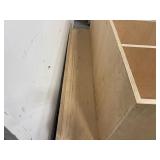 Rolling cart with wood dividers L 75” x H 42” x D 33”