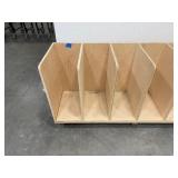 Rolling cart with wood dividers L 75” x H 42” x D 33”