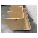 Rolling cart with wood dividers L 75” x H 42” x D 33”