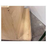 Rolling wood cart with dividers L 74” x H 34” x D 33”