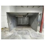Ventilated Spray Booth, has lighting. Come equipped to disassemble.