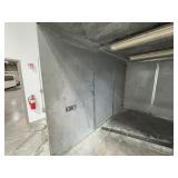 Ventilated Spray Booth, has lighting. Come equipped to disassemble.