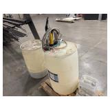 Zep Degreaser and (2) 55-gallon barrels, one with pump