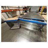 8’ x 19” mobile cart / stand. 34” x 20” mobile workbench with lower open storage.