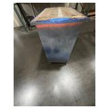 8’ x 19” mobile cart / stand. 34” x 20” mobile workbench with lower open storage.