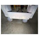 8’ x 19” mobile cart / stand. 34” x 20” mobile workbench with lower open storage.
