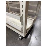 Mobile workbench with adjustable side slats Measures 43" x 24". Wilton vice grip