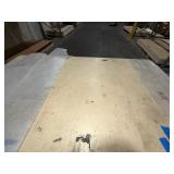 Workspace (78” x 42”) on mobile metal open-sided cart with lower shelf for storage