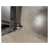 Mobile steel workbench with locking castors. 37” x 20”