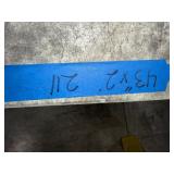 Mobile workbench with open sides and a middle and lower shelf. 43” x 24"