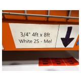 (28) White melamine laminate ¾” 4