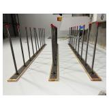 (3) 10’ long wall mounted straight bar pegs