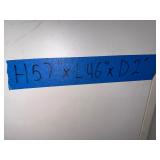 (2) White Cabinets with sloped tops 46 W x 24D x 57H