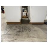 (2) White Cabinets with sloped tops 46 W x 24D x 57H