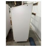 (2) White Cabinets with sloped tops 46 W x 24D x 57H