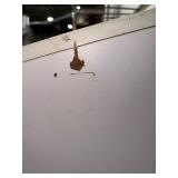 (2) White Cabinets with sloped tops 46 W x 24D x 57H