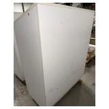 (2) White Cabinets with sloped tops 46 W x 24D x 57H